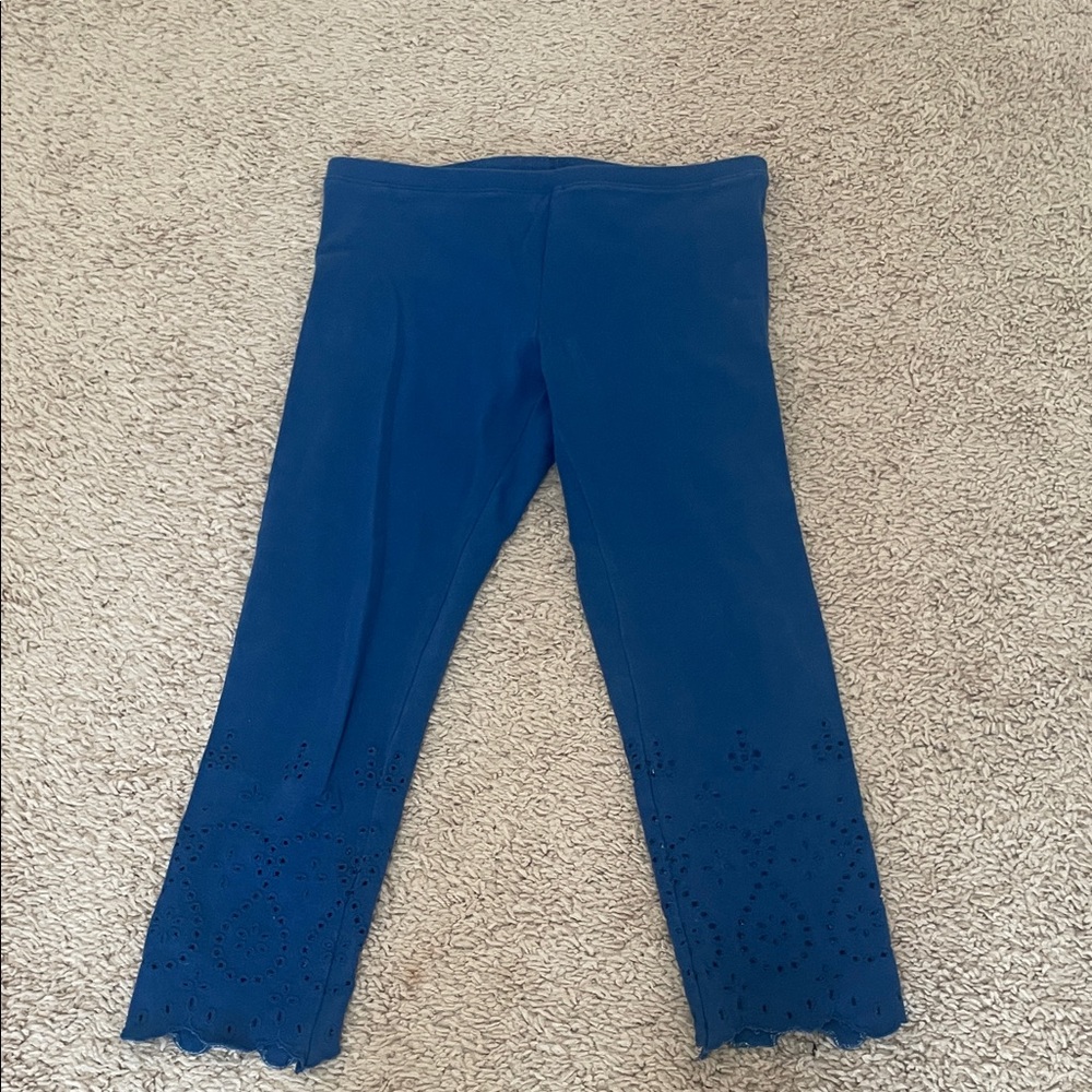 Women’s Blue Lace Hem Leggings
